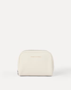 Calfskin beauty case Chalk Man - Brunello Cucinelli