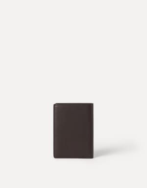 Calfskin passport holder Rust Brown Man - Brunello Cucinelli