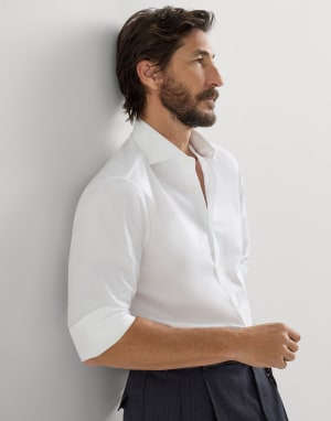 Spread collar shirt White Man - Brunello Cucinelli