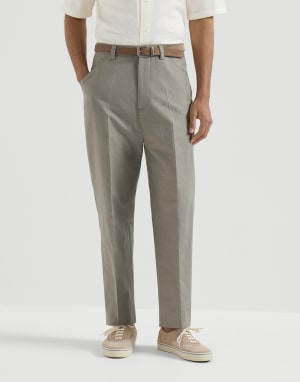 Panama trousers Khaki Man - Brunello Cucinelli