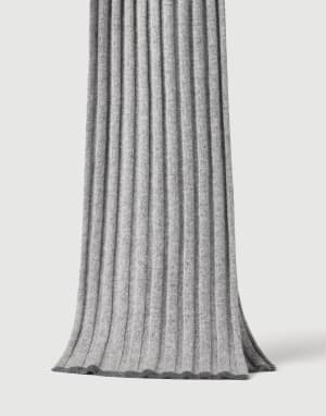 Cashmere rib knit scarf Light Grey Man - Brunello Cucinelli