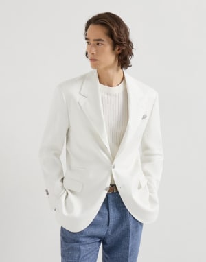 Gabardine blazer Panama Man - Brunello Cucinelli