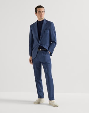 威尔士格纹西装套装 蓝色 男款 - Brunello Cucinelli
