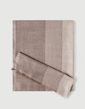 Linen and silk scarf Yuta Man - Brunello Cucinelli