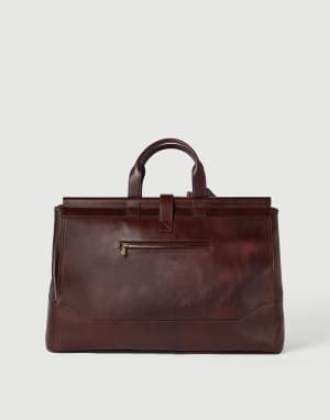 Sac en veau Bourgogne Homme - Brunello Cucinelli