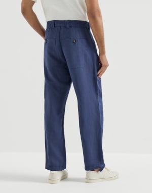 Drill trousers Blue Man - Brunello Cucinelli
