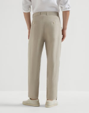 Drill trousers Cocoa Man - Brunello Cucinelli