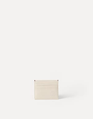 Calfskin card case Chalk Man - Brunello Cucinelli