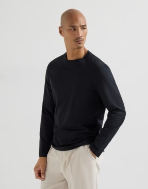 T-shirt in jersey di cotone Nero Uomo - Brunello Cucinelli