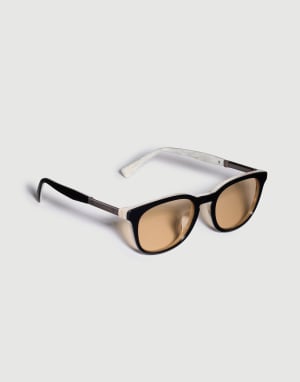 Lunettes d'apéritif pantos en acétate Noir / Panama Lunettes - Brunello Cucinelli