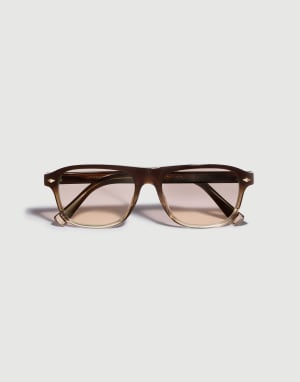 Rectangular acetate aperitif frame Brown Fade Eyewear - Brunello Cucinelli