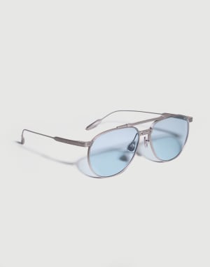 Sunglasses with photochromic lenses Satin Silver Eyewear - Brunello Cucinelli