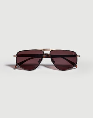 Dike 18k gold-plated sunglasses Gold Eyewear - Brunello Cucinelli