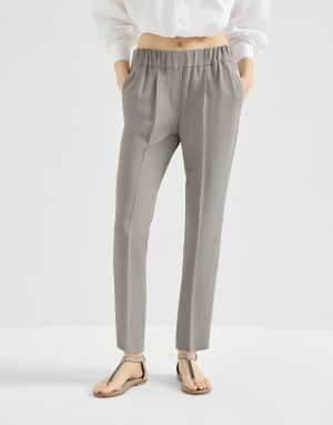 Tailored Jogger trousers Light Grey Woman - Brunello Cucinelli