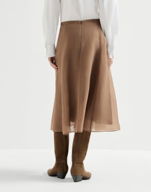 Crispy silk circle skirt Dattero Woman - Brunello Cucinelli
