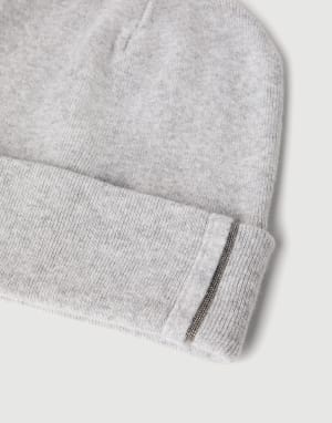线编织帽 浅灰 女款 - Brunello Cucinelli
