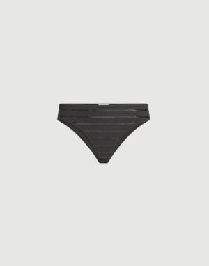 Dazzling stripes bikini bottoms Lignite Grey Woman - Brunello Cucinelli