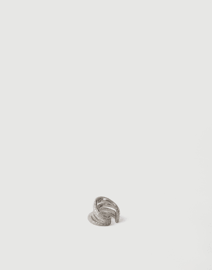 Sterling Silver ear cuff Silver Woman - Brunello Cucinelli