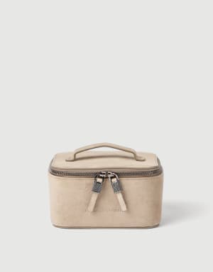 Suede jewelry box Beige Woman - Brunello Cucinelli