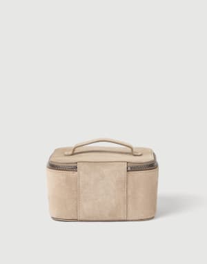 Suede jewelry box Beige Woman - Brunello Cucinelli