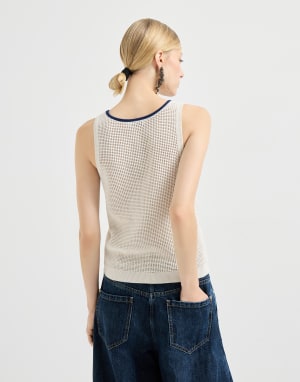 Top in maglia a rete Avena Donna - Brunello Cucinelli