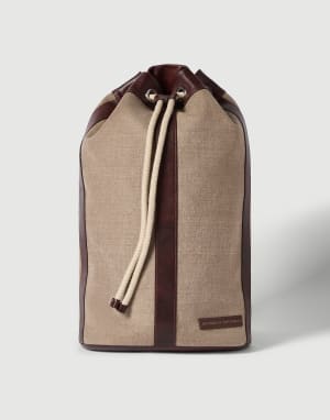 Sac déperlant à coulisse Cuir Homme - Brunello Cucinelli