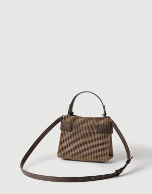 Borsa Top-Handle Essence piccola in pelle Marrone Donna - Brunello Cucinelli