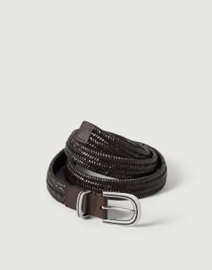 Ceinture en cuir tressé Marron Homme - Brunello Cucinelli