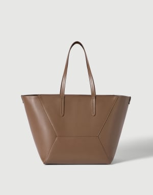 Calfskin BC Duo bag Brown Gianduia Woman - Brunello Cucinelli