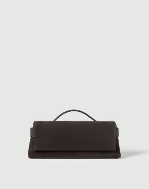 Suede Essence clutch bag Pepper Woman - Brunello Cucinelli