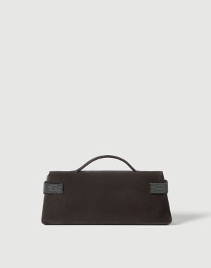 Suede Essence clutch bag Pepper Woman - Brunello Cucinelli