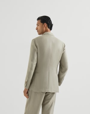 Blazer sin forro en Chevron Salvia Hombre - Brunello Cucinelli
