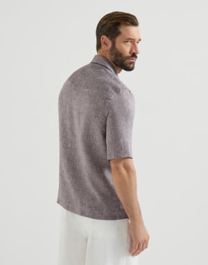 Short sleeve shirt Hazelnut Man - Brunello Cucinelli