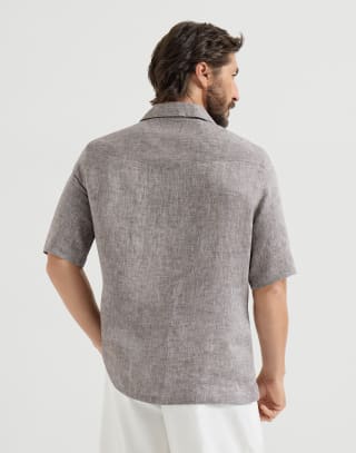 Short sleeve shirt Brown Man - Brunello Cucinelli