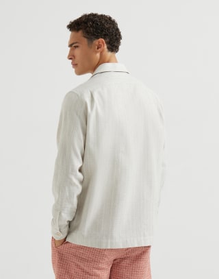 Cotton and linen guayabera Rope Man - Brunello Cucinelli