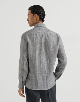 Shirt with chest pocket Grey Man - Brunello Cucinelli