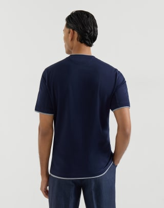 T-shirt effet superposition Cobalt Homme - Brunello Cucinelli