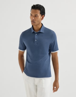 Polo en piqué Azur Homme - Brunello Cucinelli