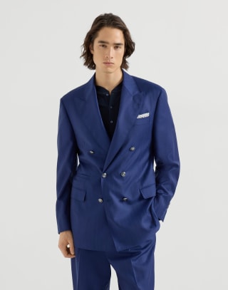 Blazer de doble botonadura Azul Royal Hombre - Brunello Cucinelli