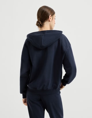 Oberteil aus leichtem Sweatstoff Blau Damen - Brunello Cucinelli