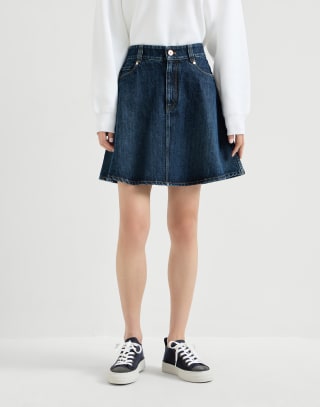 Mini jupe en denim Denim Femme - Brunello Cucinelli