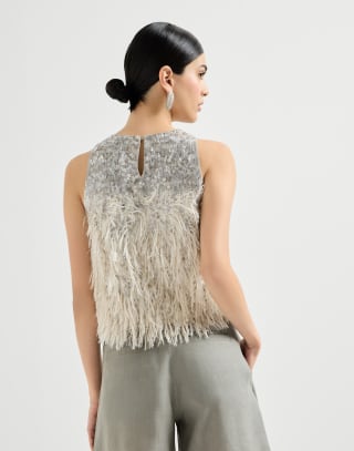 Топ Dazzling Dégradé Серый Женщина - Brunello Cucinelli