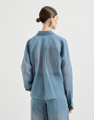 Organza shirt Azure Woman - Brunello Cucinelli