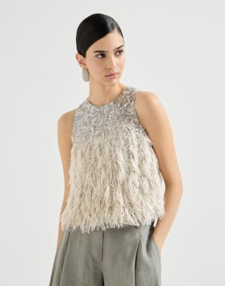 Топ Dazzling Dégradé Серый Женщина - Brunello Cucinelli