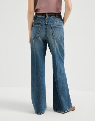Contemporary Loose trousers Denim Woman - Brunello Cucinelli