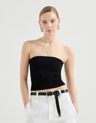 Bandeau-Top Schwarz Damen - Brunello Cucinelli