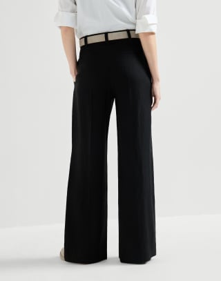 Sartorial Wide trousers Black Woman - Brunello Cucinelli