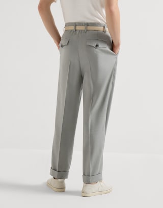 Pantalón de gabardina Khaki Hombre - Brunello Cucinelli