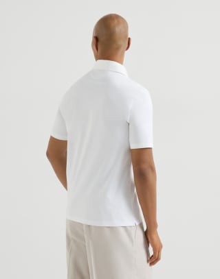 Polo col chemise Blanc Homme - Brunello Cucinelli
