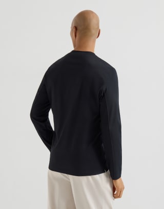 Tee-shirt en jersey de coton Noir Homme - Brunello Cucinelli